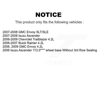 Kit de plaquettes de Rotor de frein revêtues de roulement de moyeu avant, pour Chevrolet Trailblazer GMC Envo