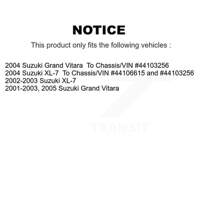 Kit de plaquettes de Rotor de frein, ensemble de roulements de moyeu avant, pour Suzuki Grand Vitara XL-
