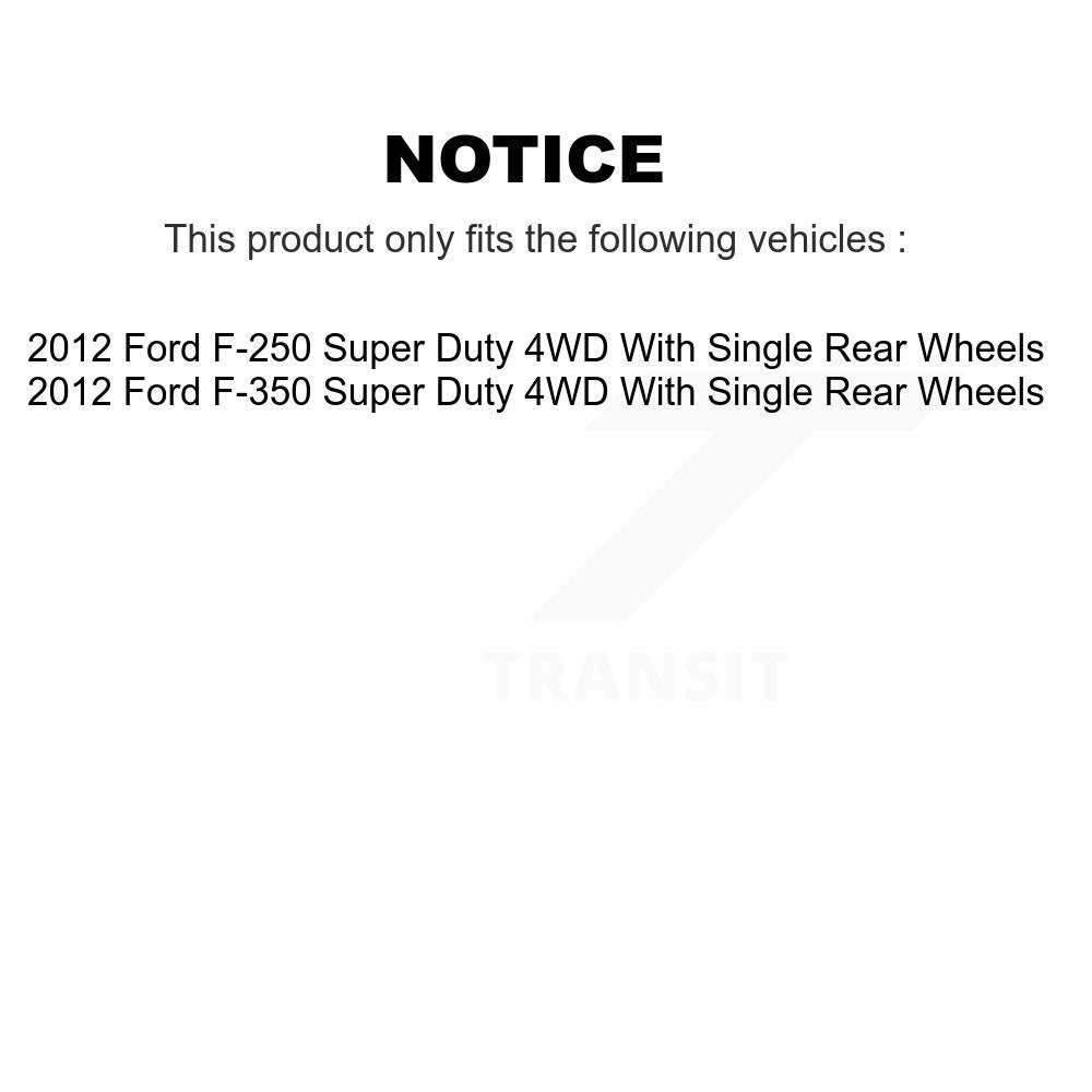 Kit de plaquettes de Rotor de frein enduit de roulement de moyeu avant, pour Ford F-350 Super Duty F-250 4W