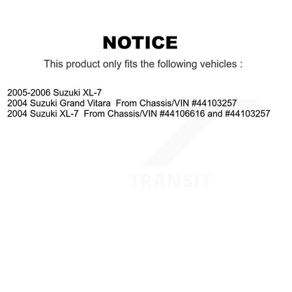 Kit de plaquettes de Rotor de frein, ensemble de roulements de moyeu avant, pour Suzuki XL-7 Grand Vitar
