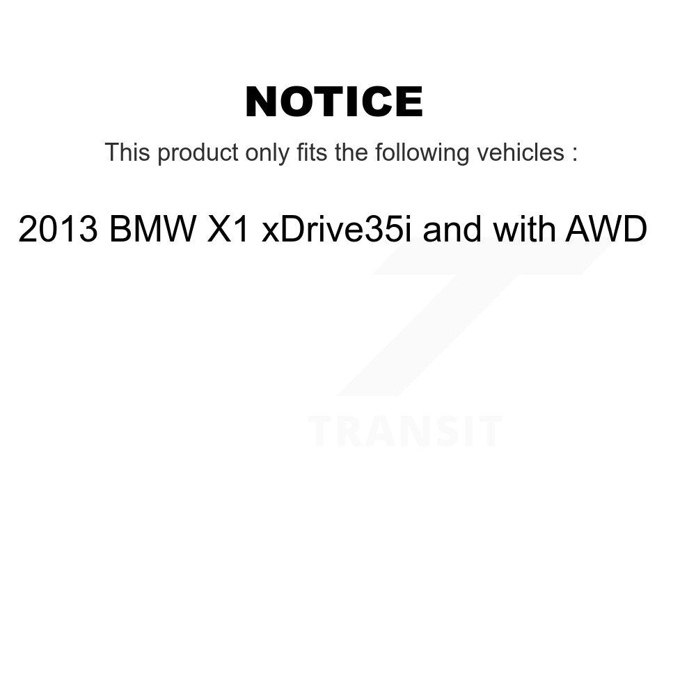 Kit de plaquettes de Rotor de frein revêtues de roulement de moyeu avant, pour BMW X1 xDrive35i 2013 avec AW