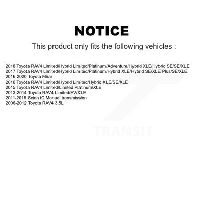 Kit de Rotor et de plaquettes de frein, ensemble de roulements de moyeu avant, pour Toyota RAV4 Scion tC Mira