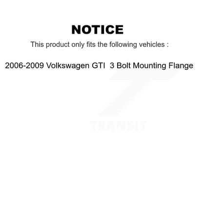 Kit de plaquettes de Rotor de frein, roulement de moyeu avant, pour Volkswagen GTI, bride de montage à 3 boulons
