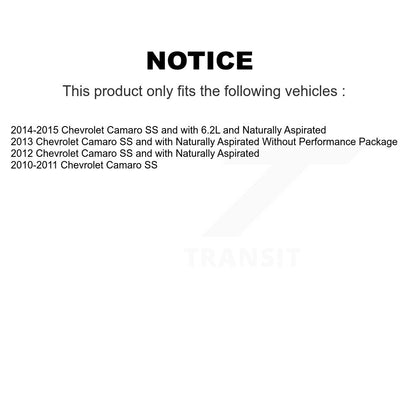 Ensemble de roulements de moyeu avant, Rotors et plaquettes de frein à disque, Kit pour Chevrolet Camaro