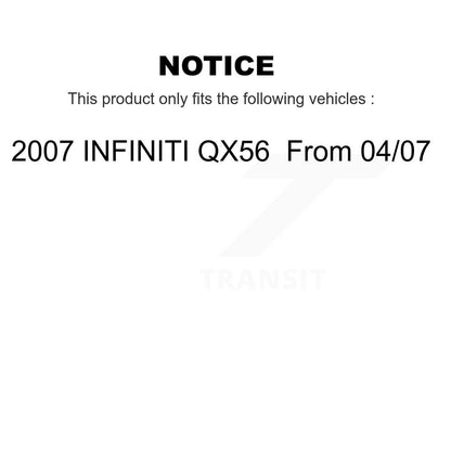 Ensemble de roulement de moyeu avant, Kit de plaquettes de Rotor de frein pour INFINITI QX56 2007 à partir de 04 0