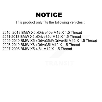 Ensemble de roulement de moyeu avant, Rotor de frein et Kit de plaquettes pour BMW X5 X6 M12 X 1.5 Threa