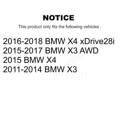 Kit de rotors et plaquettes de frein à disque d'assemblage de roulement de moyeu avant pour BMW X3 X4