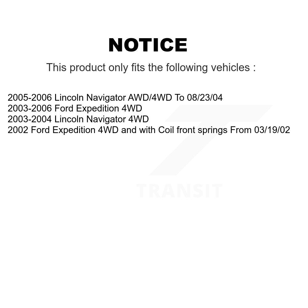 Kit de plaquettes de Rotor de frein à disque, roulement de moyeu avant, pour Ford Expedition Lincoln Navigato