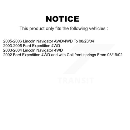 Kit de plaquettes de Rotor de frein à disque, roulement de moyeu avant, pour Ford Expedition Lincoln Navigato