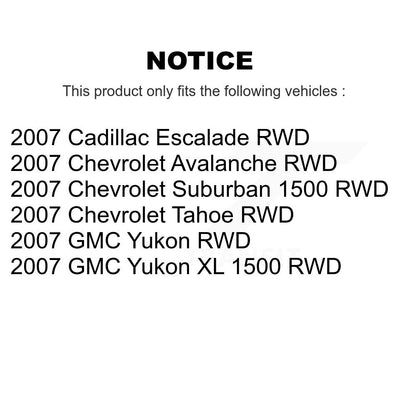 Kit de plaquettes de Rotor de frein, roulement de moyeu avant, pour Chevrolet Avalanche GMC Tahoe Cadilla
