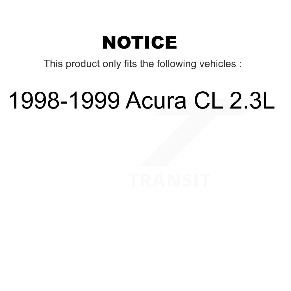 Kit de rotors et plaquettes de frein à disque de roulement de roue avant pour Acura CL 1998-1999 2,3 l