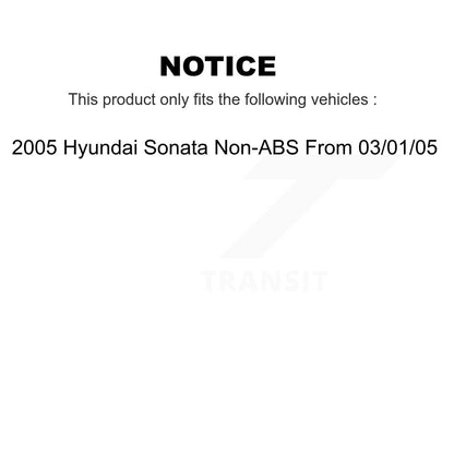 Kit de plaquettes de Rotor de frein, roulement de moyeu avant et arrière (10 pièces) pour Hyundai Sonata non AB 05