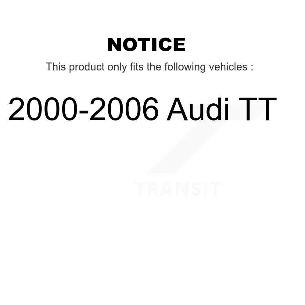 Kit de rotor et de plaquettes de frein à disque, roulement de moyeu avant et arrière (10 pièces) pour Audi T 2000 – 2006