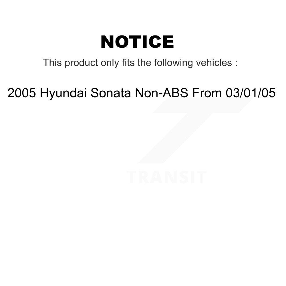 Kit de plaquettes de Rotor de frein, roulement de moyeu avant et arrière (10 pièces) pour Hyundai Sonata non AB 05