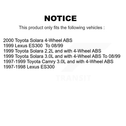 Kit de plaquettes de Rotor de frein, roulement de moyeu avant et arrière (10 pièces), pour Toyota Camry Solara Lexu
