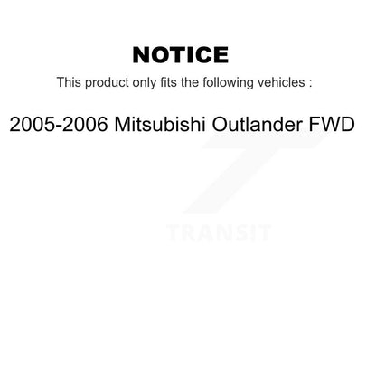 Kit de Rotor et de plaquettes de frein, roulement de moyeu avant et arrière (10 pièces) pour Mitsubishi Outlander FW