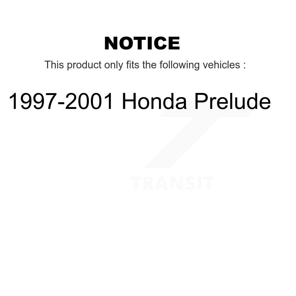 Kit de rotors et plaquettes de frein avec roulement de moyeu avant et arrière (10 pièces) pour Honda Prelud 1997-2001