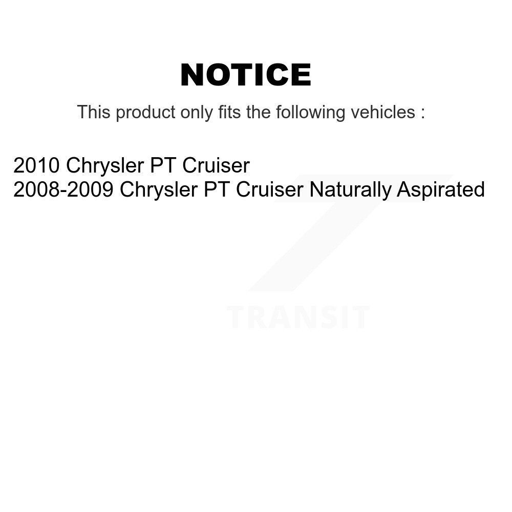 Kit de rotor et de plaquettes de frein à disque, roulement de moyeu avant et arrière (10 pièces) pour Chrysler PT Cruise
