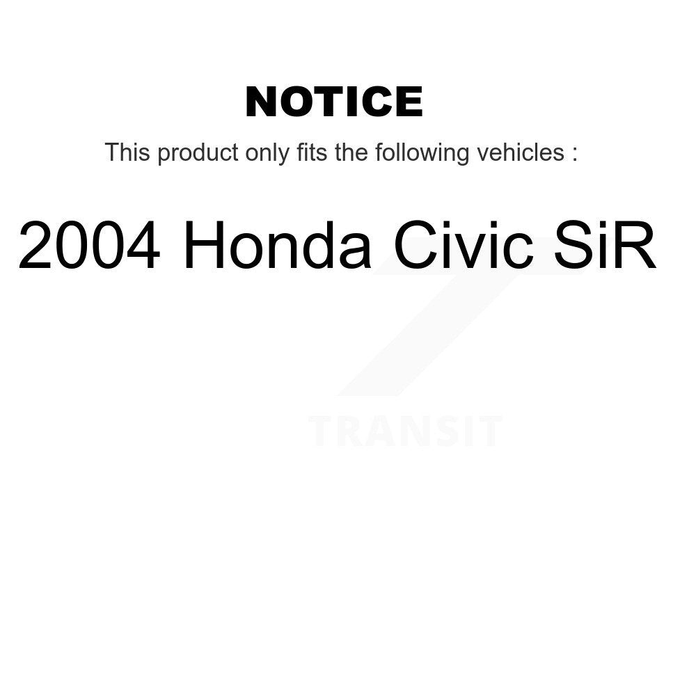Kit de plaquettes de Rotor de frein à disque, roulement de moyeu avant et arrière (10 pièces) pour Honda Civic Si 2004
