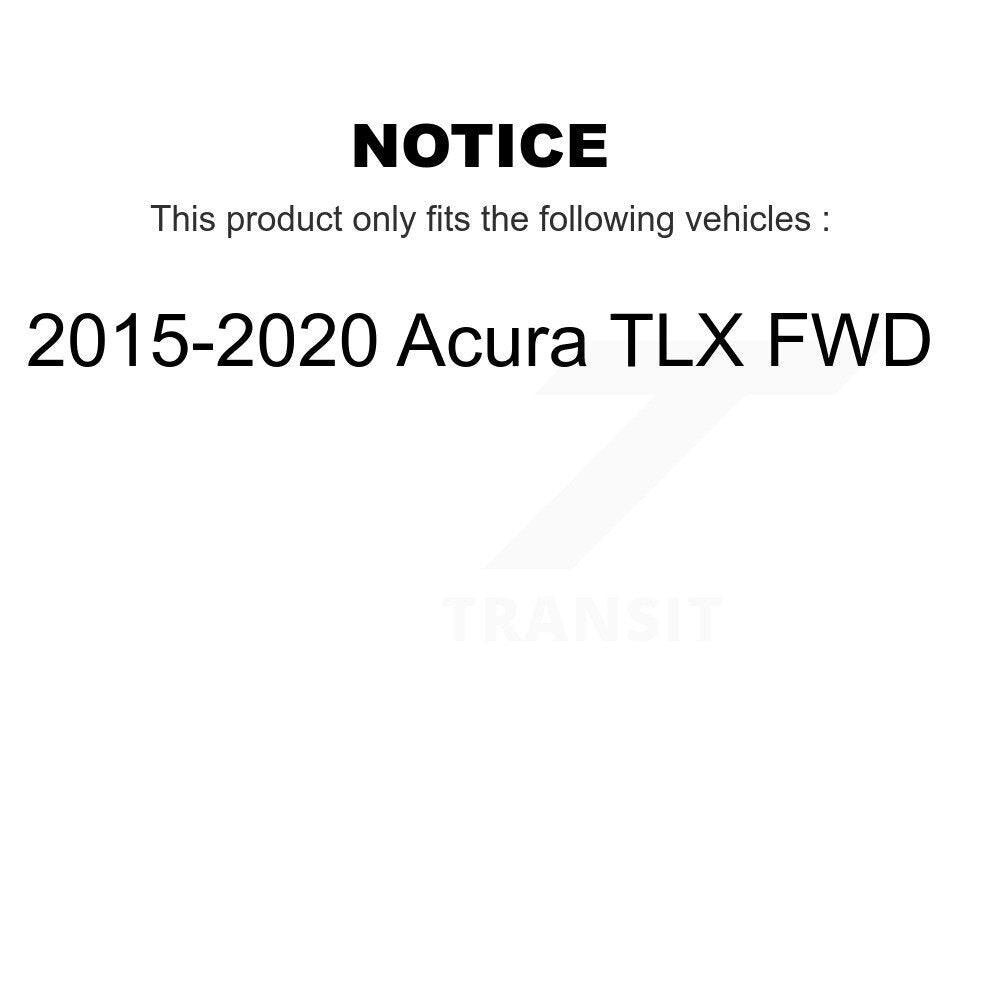 Kit de rotors et plaquettes de frein avec roulement de moyeu avant et arrière (10 pièces) pour Acura TLX FW 2015 – 2020