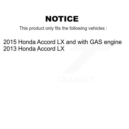 Kit de rotor et de plaquettes de frein à disque revêtus de roulement de moyeu avant et arrière (10 pièces) pour Honda Accor