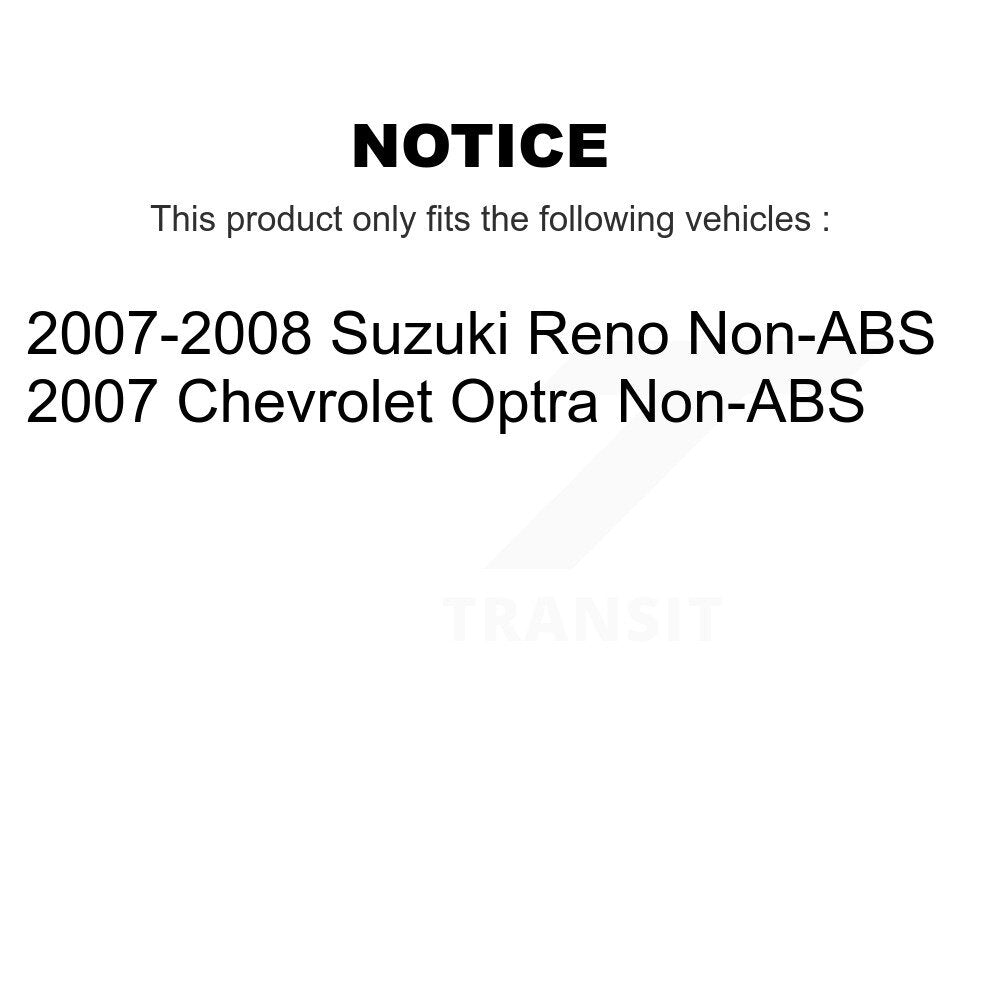 Kit de plaquettes de rotor de frein, roulement de moyeu avant et arrière (10 pièces) pour Chevrolet Optra Ren