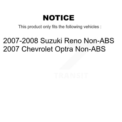 Kit de plaquettes de rotor de frein, roulement de moyeu avant et arrière (10 pièces) pour Chevrolet Optra Ren