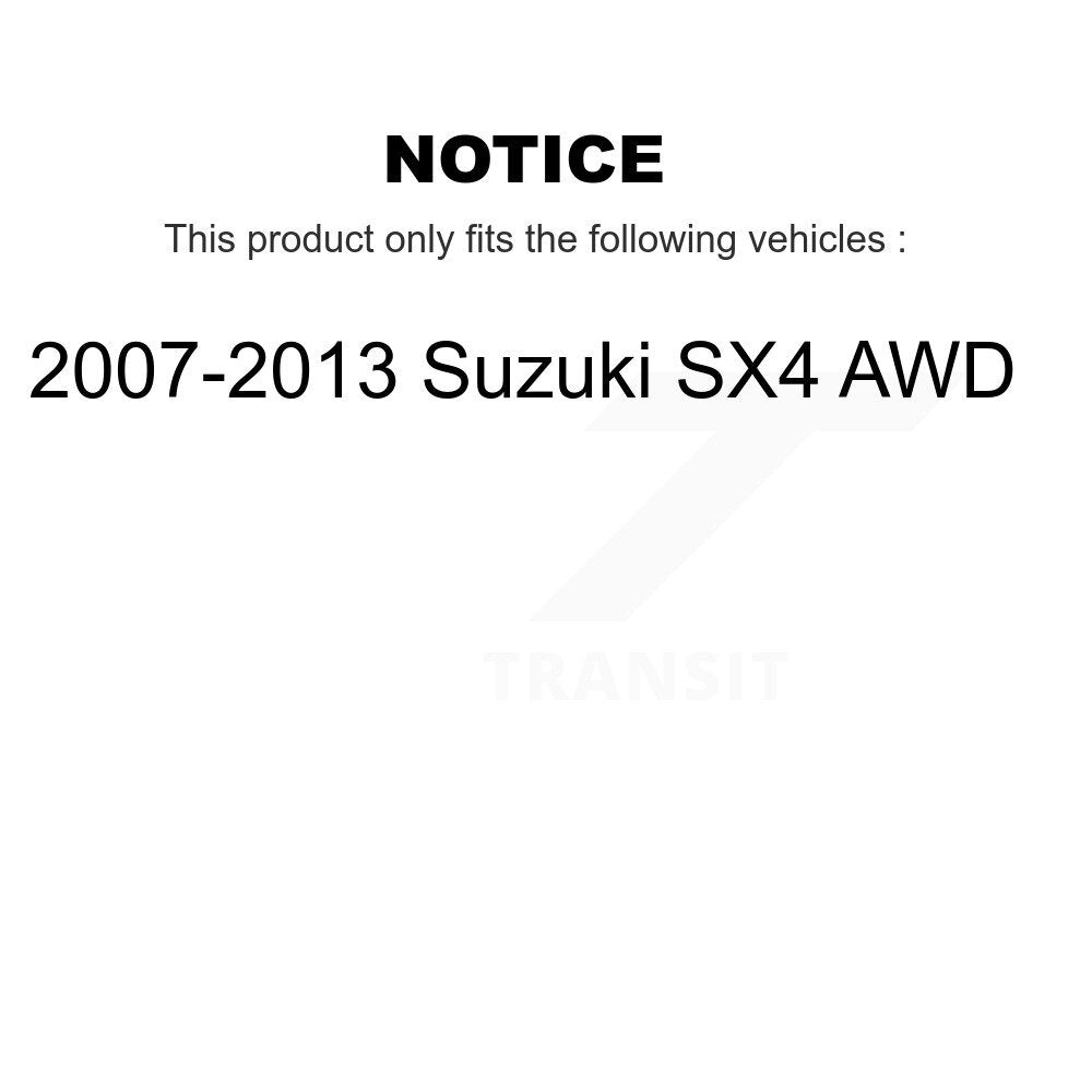 Kit de plaquettes de rotor de frein, roulement de moyeu avant et arrière (10 pièces) pour Suzuki SX4 AW 07-13