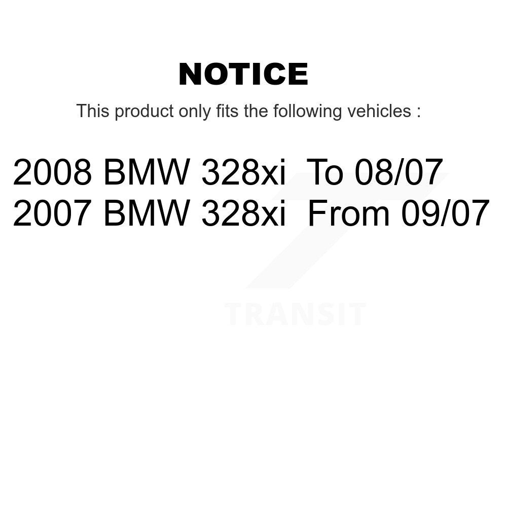 Kit de rotors et plaquettes de frein à disque revêtus de roulements avant et arrière (10 pièces) pour BMW 328xi