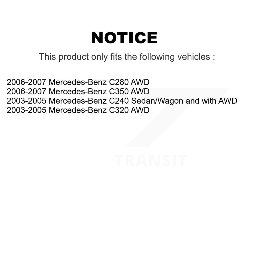 Kit de plaquettes de Rotor de frein revêtues de roulements avant et arrière (10 pièces) pour Mercedes-Benz C280 C24