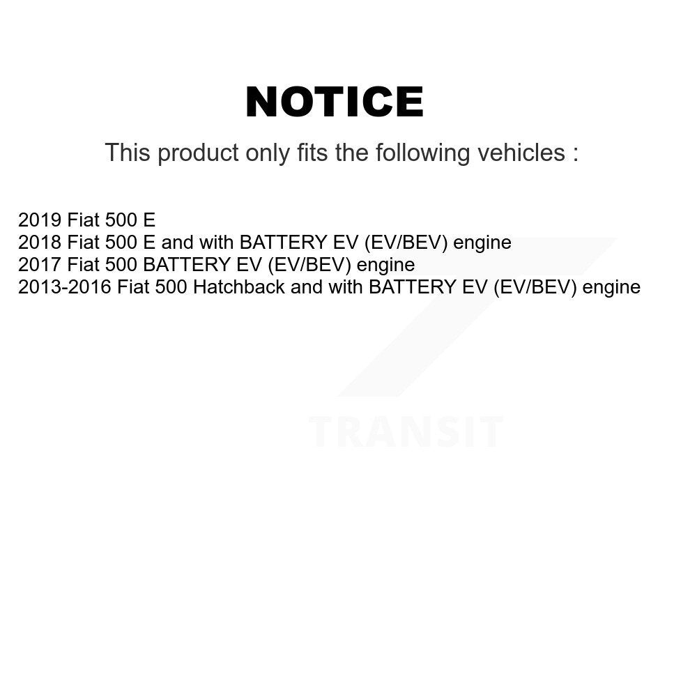 Kit de rotors et plaquettes de frein à disque revêtus de roulement de moyeu avant et arrière (10 pièces) pour Fiat 50
