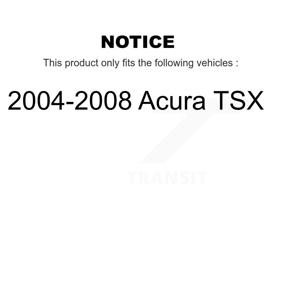 Kit de plaquettes de rotor de frein revêtues de roulement de moyeu avant et arrière (10 pièces) pour Acura TS 2004 – 2008