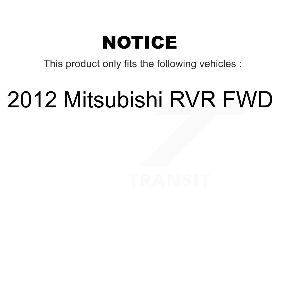 Kit de plaquettes de Rotor de frein, roulement de moyeu avant et arrière (10 pièces) pour Mitsubishi RVR FW 12