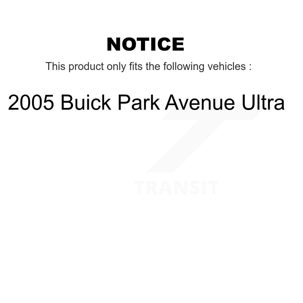 Kit de plaquettes de Rotor de frein, roulement de moyeu avant et arrière (10 pièces) pour Buick Park Avenue Ultr 05