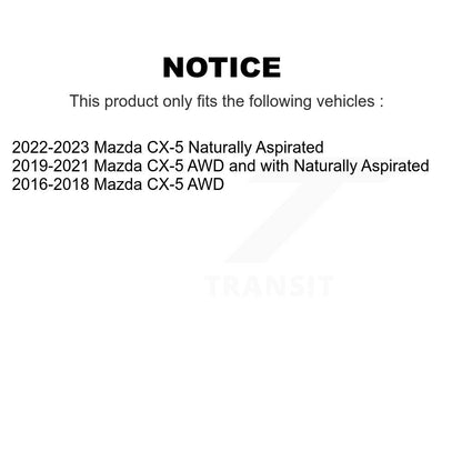 Kit de rotors et plaquettes de frein à disque, roulements de moyeu avant et arrière (10 pièces) pour Mazda CX-5