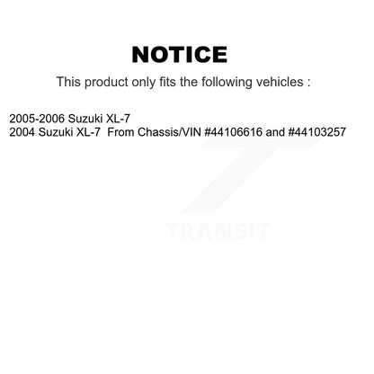 Kit de patins et rotors de frein à disque, roulement de moyeu avant et arrière (10 pièces) pour Suzuki XL-