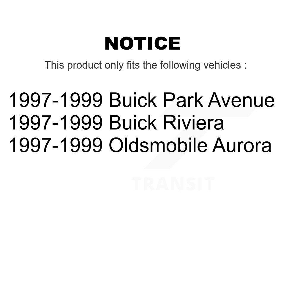 Kit de Rotor et de plaquettes de frein, roulement de moyeu avant et arrière (10 pièces) pour Buick Park Avenue Auror