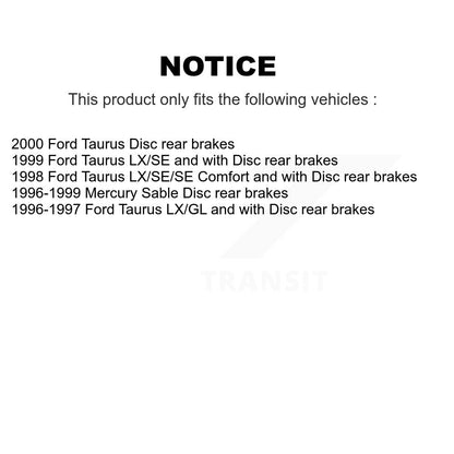 Kit de plaquettes de Rotor de frein, roulement de moyeu avant et arrière (10 pièces) pour Ford Taurus Mercury Sabl