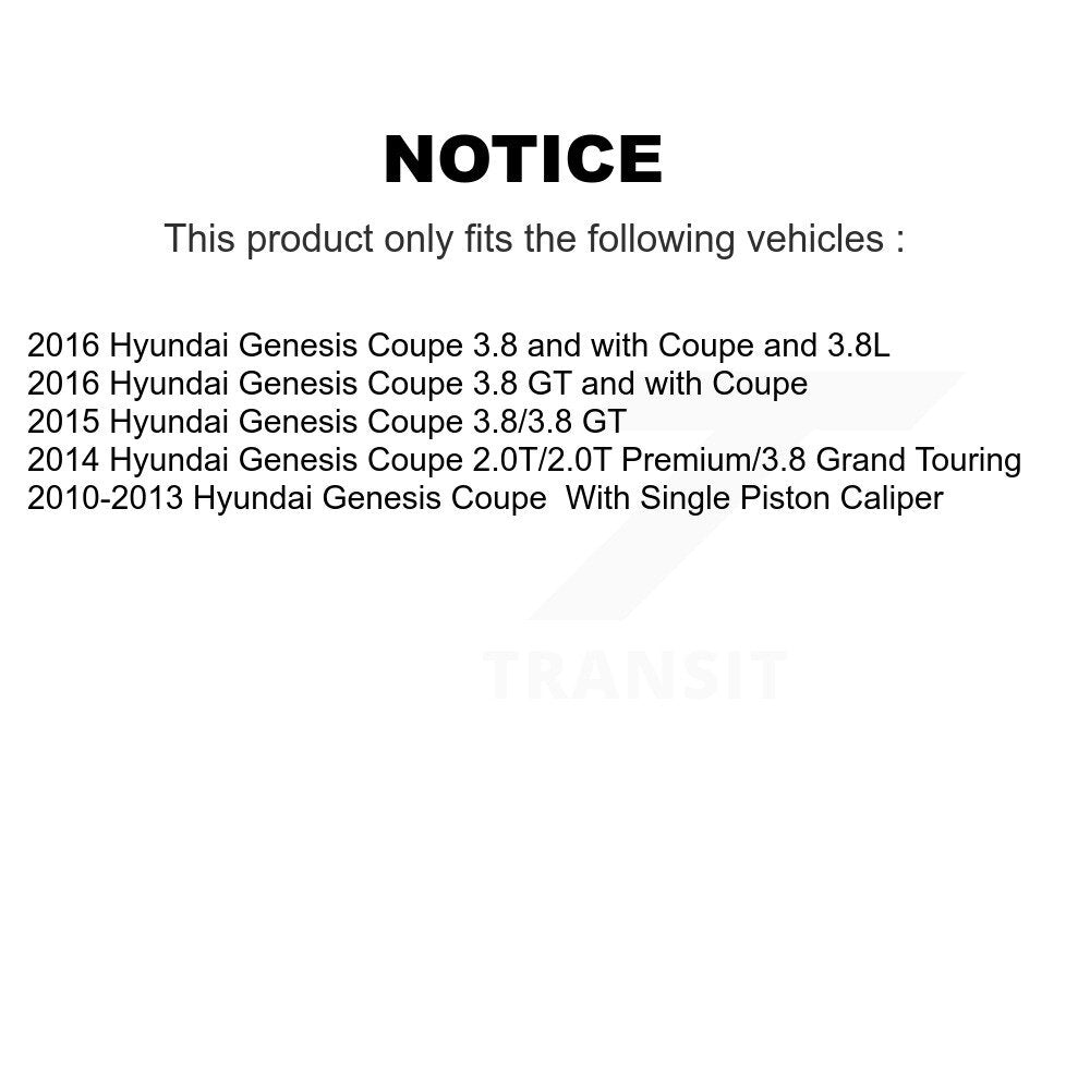 Kit de plaquettes de Rotor de frein à disque, roulement de moyeu avant et arrière (10 pièces) pour Hyundai Genesis Coup