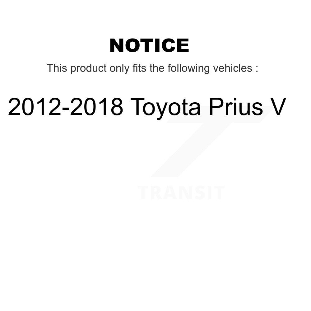 Kit de rotor et de plaquettes de frein, roulement de moyeu avant et arrière (10 pièces) pour Toyota Prius 2012 – 2018