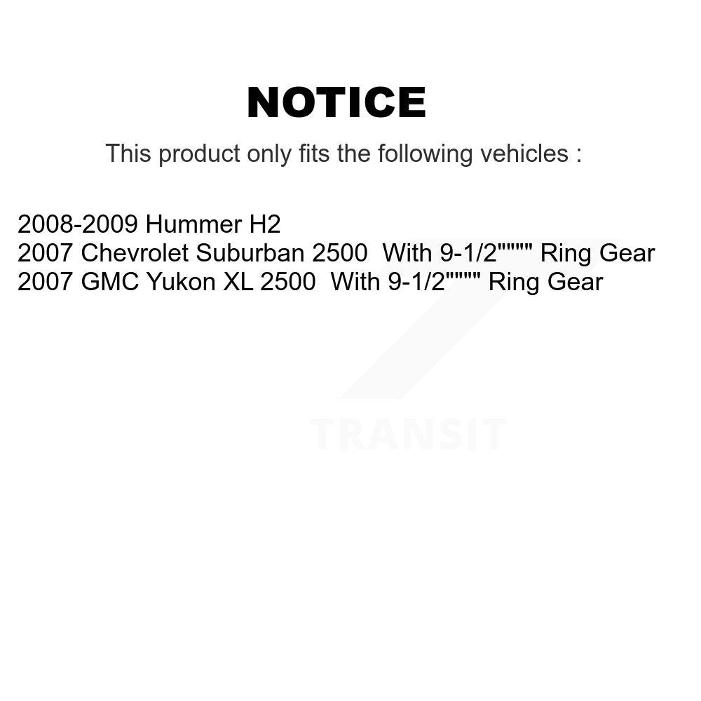 Kit de patins de Rotor de frein enduits de roulement de moyeu avant et arrière (10 pièces) pour Hummer H2 250