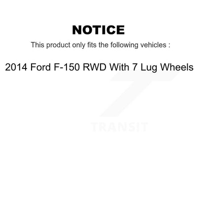 Kit de patins de rotor de frein enduits de roulement de moyeu avant et arrière (10 pièces) pour Ford F-150 RW