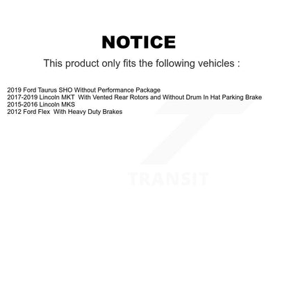 Kit de plaquettes de Rotor de frein, roulement de moyeu avant et arrière (10 pièces) pour Ford Lincoln Flex MK