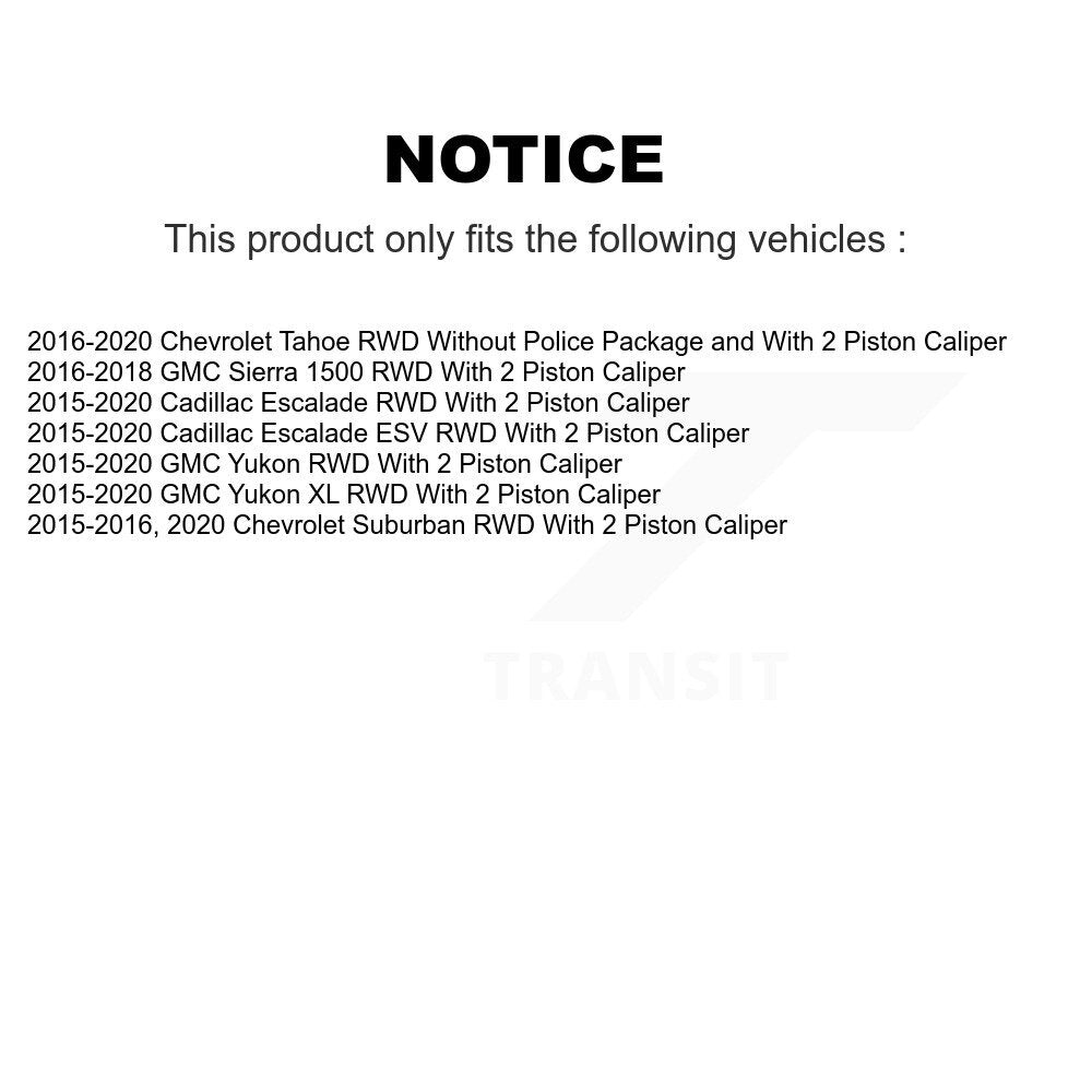 Kit de chaussures de plaquettes de Rotor de frein, roulement de moyeu avant et arrière (10 pièces) pour GMC Sierra 150
