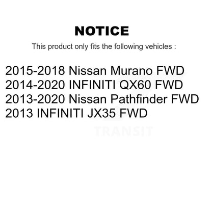 Kit de plaquettes de Rotor de frein, roulement de moyeu avant et arrière (10 pièces) pour Nissan Pathfinder FW