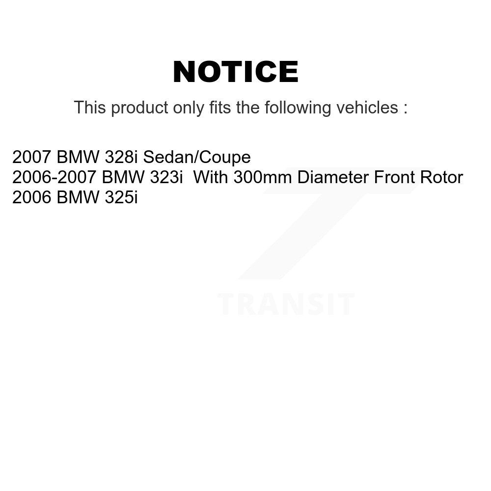 Kit de chaussures de plaquettes de Rotor de frein enduites de roulement de moyeu avant et arrière (10 pièces) pour BMW 328i 323