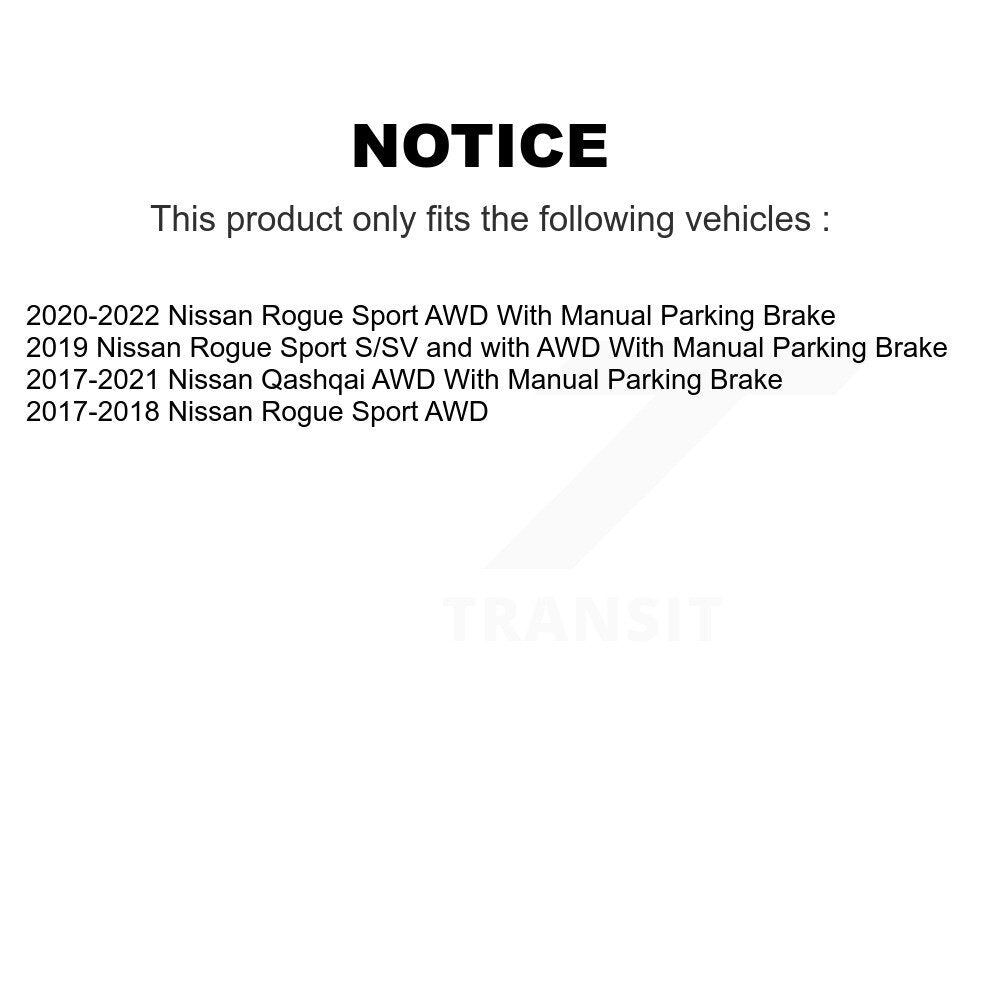 Kit de plaquettes de rotor de frein enduites de roulement de moyeu avant et arrière (10 pièces) pour Nissan Rogue Spor