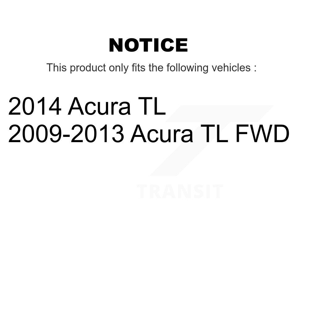 Kit de rotor et de plaquettes de frein à disque, ensemble de roulements de moyeu avant et arrière (10 pièces) pour Acura T