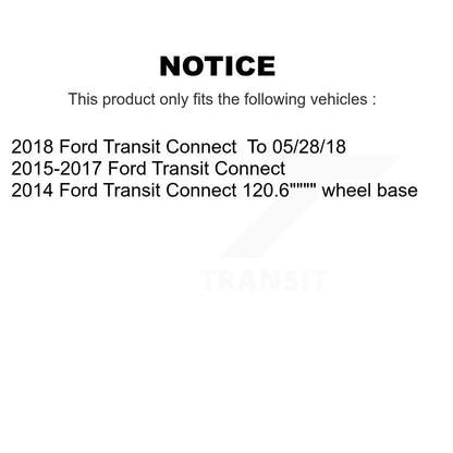 Kit de plaquettes de rotor de frein, roulement de moyeu avant et arrière (10 pièces) pour Ford Transit Connect