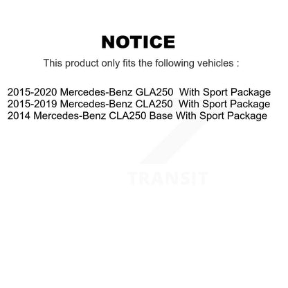 Kit de Rotor et de plaquettes de frein revêtus de roulement de roue avant, pour Mercedes-Benz GLA250 CLA25